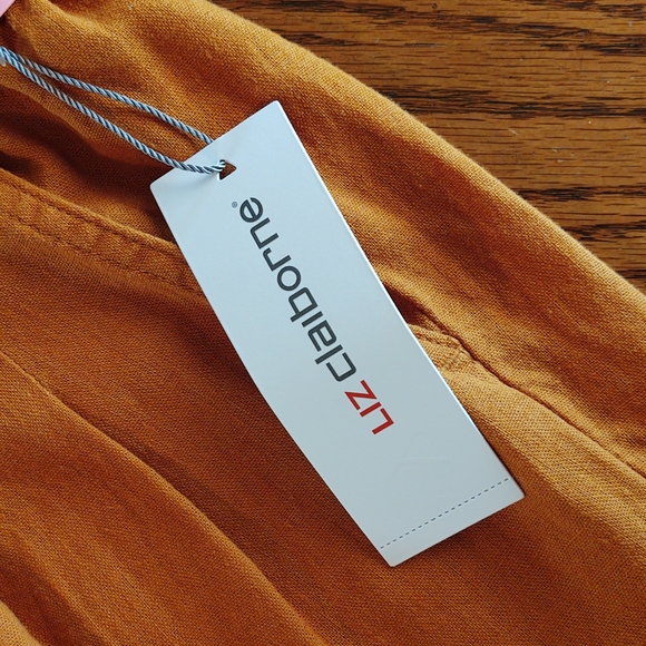 Liz Claiborne Bundle of Back Elastic Pleated Side Pocket Linen Shorts 4 - Picture 5 of 11